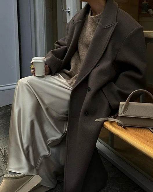 Adèle | Manteau Oversize Chic à Double Boutonnage pour Femmes