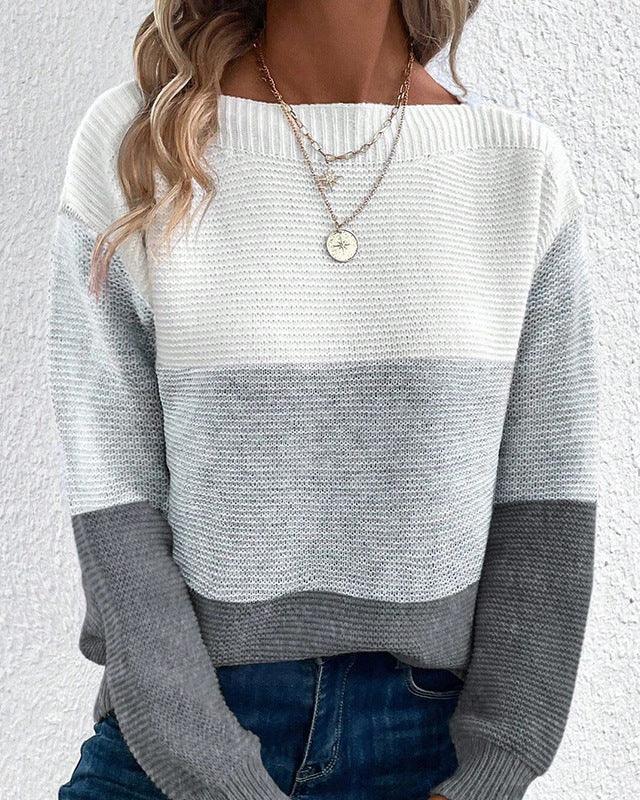 Amélie | Pull Décontracté en Tricot Colorblock pour Femmes Élégantes