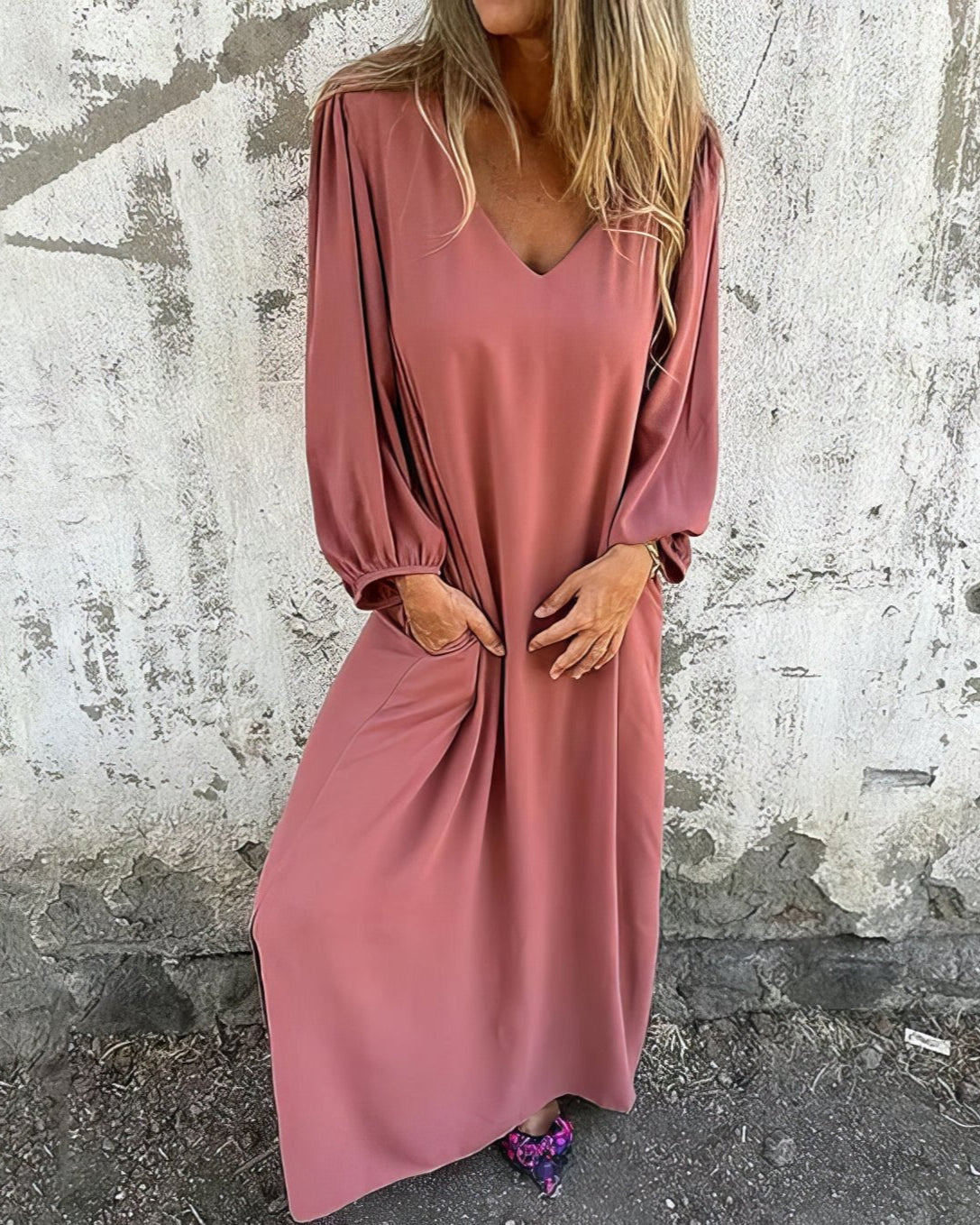 Clémence | Robe Boho Élégante avec Fente Latérale pour Femmes