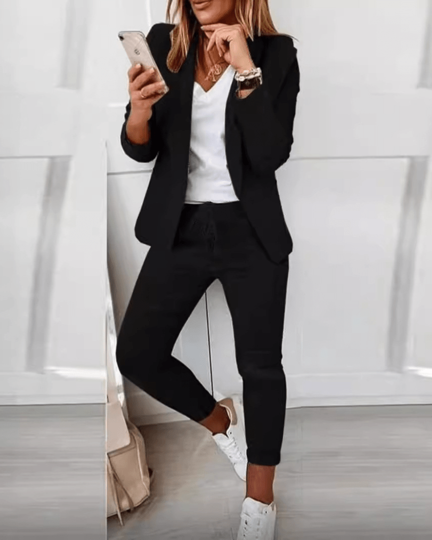 Salomé | Ensemble Blazer Décontracté et Jogging Tapered pour Femmes