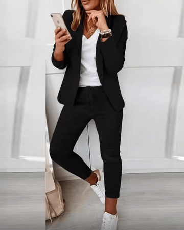Salomé | Ensemble Blazer Décontracté et Jogging Tapered pour Femmes