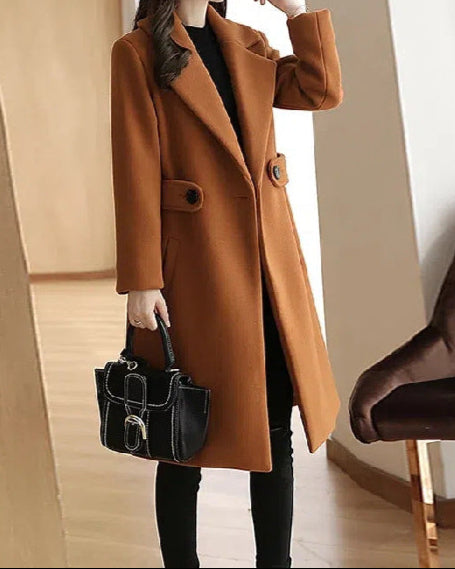 Noémie | Manteau en Laine Ajusté Élégant pour Femme - Confort et Style Sophistiqué