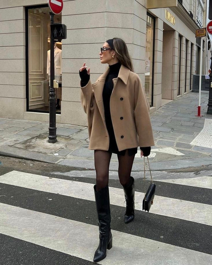Lila | Manteau Tailleur Oversize Élégant pour Femmes avec Double Boutonnage