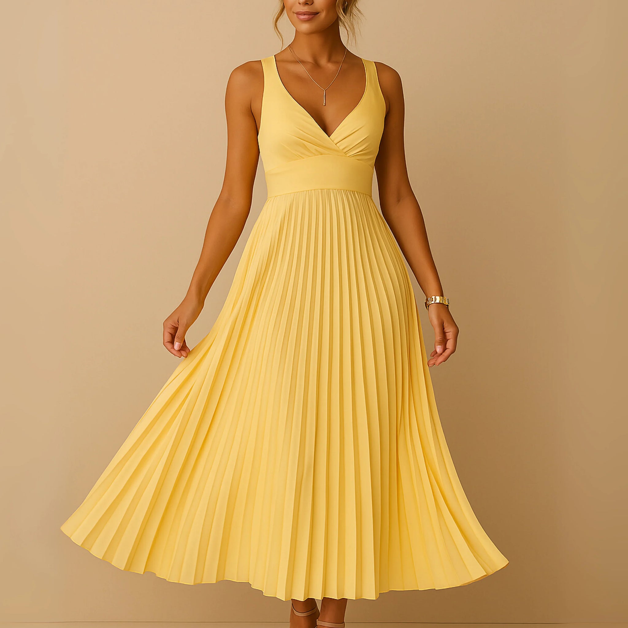 Sibylle | Robe Plissée Élégante pour Femmes, Idéale pour Été et Soirées Romantiques